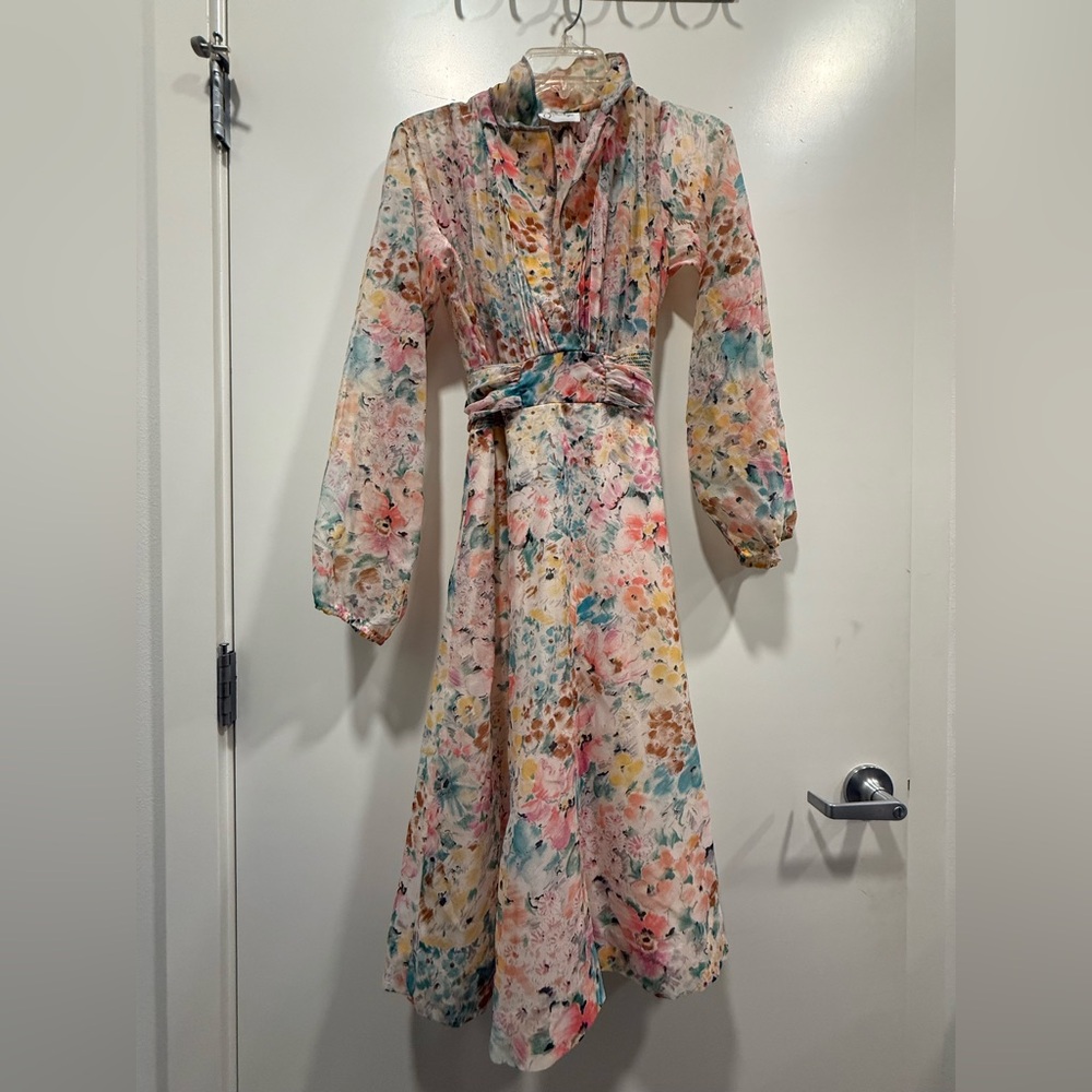 Vintage Jonathan Logan Floral Maxi Dress – Medium – Excellent Condition